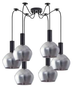 Φωτιστικό Οροφής Adept Tube 77-8491 50x50x300cm 6xE27 60W Black-Smoke Homelighting