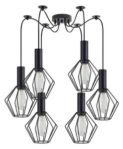 Φωτιστικό Οροφής Adept Tube 77-8527 65x65x300cm 6xE27 60W Black Homelighting