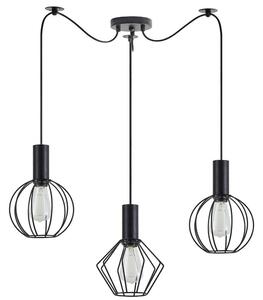 Φωτιστικό Οροφής Adept Flex 77-8909 50x50x300cm 3xE27 60W Black Homelighting