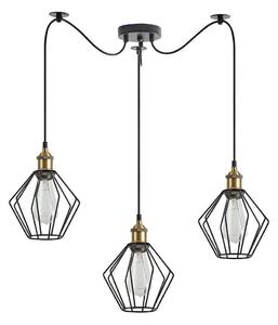 Φωτιστικό Οροφής Magnum 77-8705 45x45x300cm 3xE27 60W Black-Bronze Homelighting