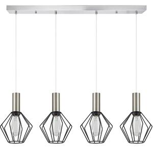 Φωτιστικό Οροφής - Ράγα Adept Tube 77-8441 87x87x300cm 4xE27 60W Nickel-Black Homelighting