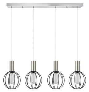 Φωτιστικό Οροφής - Ράγα Adept Tube 77-8448 87x20x300cm 4xE27 60W Nickel-Black Homelighting