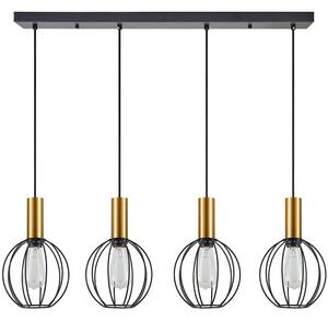 Φωτιστικό Οροφής - Ράγα Adept Tube 77-8630 87x20x300cm 4xE27 60W Black-Gold Homelighting