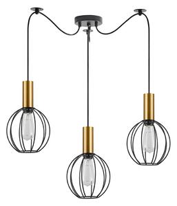 Φωτιστικό Οροφής Adept Tube 77-8626 50x50x300cm 3xE27 60W Black-Gold Homelighting