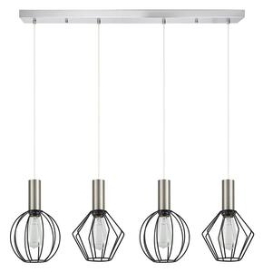 Φωτιστικό Οροφής - Ράγα Adept Flex 77-8922 87x87x300cm 4xE27 60W Nickel-Black Homelighting