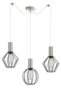 Φωτιστικό Οροφής Adept Flex 77-8924 50x50x300cm 3xE27 60W Nickel-Black Homelighting