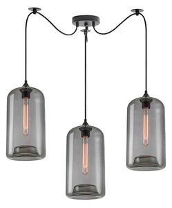 Φωτιστικό Οροφής Feint 77-8787 45x45x300cm 3xE27 60W Black-Smoke Homelighting