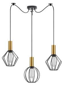 Φωτιστικό Οροφής Adept Flex 77-8939 50x50x300cm 3xE27 60W Black-Gold Homelighting