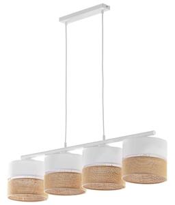 Φωτιστικό Οροφής - Ράγα Linobianco 6576 4xΕ27 15W 94x95cm Natural-White TK Lighting