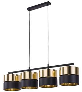 Φωτιστικό Οροφής - Ράγα Hilton 4342 4xΕ27 15W 94x95cm Gold-Black TK Lighting