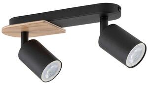 Φωτιστικό Οροφής - Σποτ Cover Wood 4674 2xGU10 10W 35x14cm Black TK Lighting