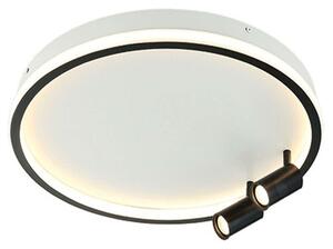 Φωτιστικό Οροφής - Πλαφονιέρα 22014 Φ50,6x15cm Dim Led 6700Lm 71W 3000K Black-White