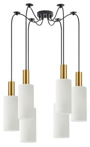 Φωτιστικό Οροφής Κρεμαστό Adept Tube 77-8653 12x300cm 6xE27 60W Gold-White Homelighting