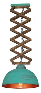 Φωτιστικό Οροφής Κρεμαστό Up-Down Worn 77-3094 38x100cm E27 60W Copper-Green Cement Homelighting