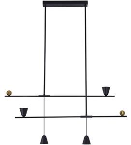 Φωτιστικό Οροφής-Ράγα Donatella 4280400 100x170cm Led 1360lm 24W Black Viokef