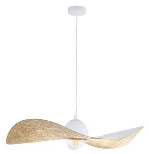 Φωτιστικό Οροφής Kapello L 32338 Φ76x12,5/80cm 1xE27 60W White-Gold Sigma Lighting