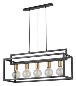 Φωτιστικό Οροφής-Ράγα Vigo 5 32443 26x73x80cm 5xE27 60W Black-Gold Sigma Lighting