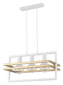 Φωτιστικό Οροφής-Ράγα Merci 3 32393 26x52x80cm 3xE27 60W White-Gold Sigma Lighting