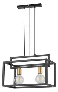 Φωτιστικό Οροφής-Ράγα Vigo 2 32439 26x45x80cm 2xE27 60W Black-Gold Sigma Lighting