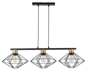 Φωτιστικό Οροφής-Ράγα Vario 3 40559 28x87x80cm 3xE27 60W Black-Gold Sigma Lighting