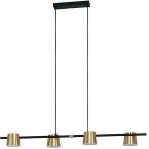 Φωτιστικό Οροφής - Ράγα Altamira 39985 115,5x21x150cm 4xGu10 4,6W Black-Brass Eglo