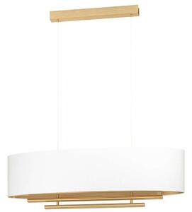 Φωτιστικό Οροφής Pinetara 390182 102x28x150cm 4xE27 40W White-Brass Eglo