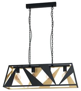 Φωτιστικό Οροφής - Ράγα Tabloncito 39904 96,5x26,5x153,5cm 4xE27 40W Black-Gold Eglo