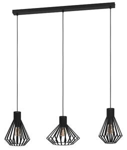 Φωτιστικό Οροφής - Ράγα Basidano 390125 96x27x150cm 3xE27 40W Black Eglo