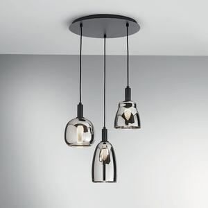 Φωτιστικό Οροφής Κρεμαστό I-Weizen-S3 E14 150x39cm Black-Chrome Luce Ambiente Design