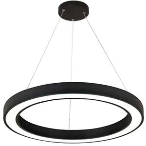 Φωτιστικό Οροφής 6073-80-BL Φ80x9cm Led 7000lm 88W Black Inlight