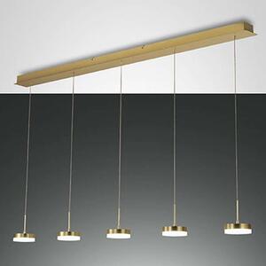 Φωτιστικό Οροφής - Ράγα Dunk 3239-48-119 136x8x200cm Dim Led 3780lm 40W Brass Fabas Luce