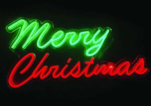 Διακοσμητικό Φωτιστικό Neon Merry Christmas Led X082714519 50x25cm Με Usb Red-Green Aca