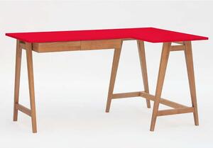 Γραφείο Luka Δεξιά Γωνία LUKAROFOAK12 135x50x75cm Oak-Red