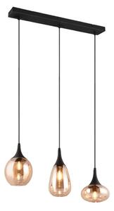 Φωτιστικό Οροφής - Ράγα Lumina 317000313 68x19x150cm 3xE14 40W Black-Amber Trio Lighting