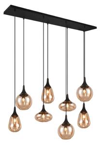 Φωτιστικό Οροφής - Ράγα Lumina 317000813 121x34x150cm 8xE14 40W Black-Amber Trio Lighting