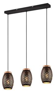 Φωτιστικό Οροφής - Ράγα Bidar R31573080 3xE27 71x150cm Black-Gold RL Lighting