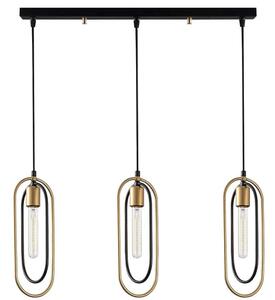 Φωτιστικό Οροφής - Ράγα Cerco 584TTM1190 64x8x132cm Black-Gold Opviq