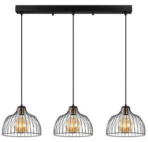 Φωτιστικό Οροφής - Ράγα Kozan 942FLG1228 101x28x46/126cm 3xE27 40W Black-Gold Opviq