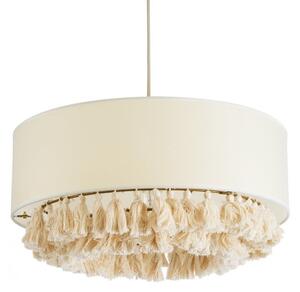 Φωτιστικό Οροφής Κρεμαστό Ginger 02100 Boho 1xE27 IP20 50x25cm Beige-White GloboStar