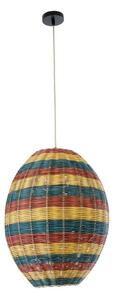 Φωτιστικό Οροφής Κρεμαστό Caballeros 02065 Boho 1xE27 IP20 40x50cm Multi GloboStar