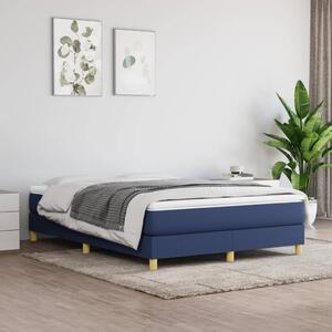 VidaXL Πλαίσιο Κρεβατιού Boxspring Μπλε 140x200 εκ. Υφασμάτινο