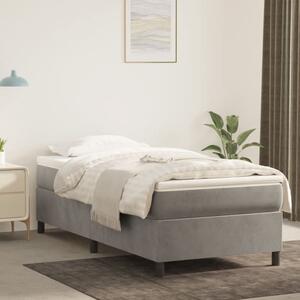 VidaXL Πλαίσιο Κρεβατιού Boxspring Ανοιχτό Γκρι 80x200 εκ. Βελούδινο