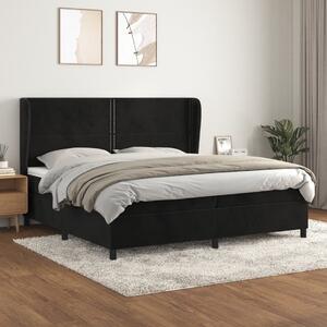 VidaXL Κρεβάτι Boxspring με Στρώμα Μαύρο 200x200 εκ. Βελούδινο