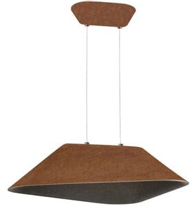 Φωτιστικό Οροφής Acoustic 23172 55x55x15cm Dim Led 850lm 8W 3000K Brown-Grey