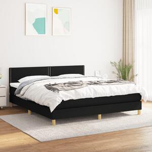 VidaXL Κρεβάτι Boxspring με Στρώμα Μαύρο 160x200 εκ. Υφασμάτινο