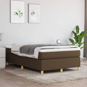 VidaXL Κρεβάτι Boxspring με Στρώμα Σκούρο Καφέ 120x200 εκ. Υφασμάτινο