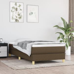 VidaXL Πλαίσιο Κρεβατιού Boxspring Σκούρο Καφέ 90 x 200 εκ. Υφασμάτινο