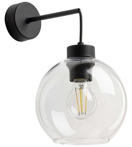 Φωτιστικό Τοίχου - Απλίκα Cubus 10245 18x28,5x28cm 1xE27 15W Black-Clear TK Lighting