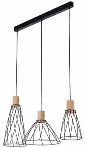 Φωτιστικό Οροφής - Ράγα Modesto 10158 82x30x140cm 3xGu10 10W Natural-Black TK Lighting