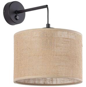 Φωτιστικό Τοίχου - Απλίκα Juta 6858 30x22x30cm 1xE27 15W Natural-Black TK Lighting